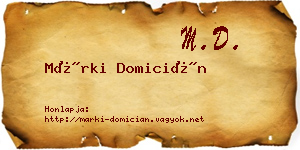 Márki Domicián névjegykártya